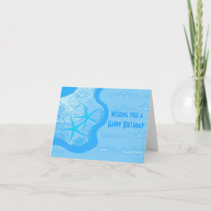 Tarjeta La estrella de mar en la arena