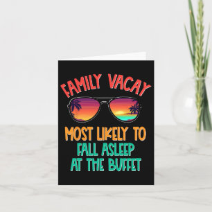 Tarjeta La Familia De Vacaciones Es La Más Probable De Cae