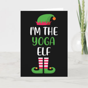 Tarjeta La Familia Elfa de Yoga Conjunto Divertido de Navi