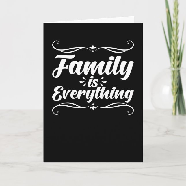 Tarjeta La familia es todo (Anverso)