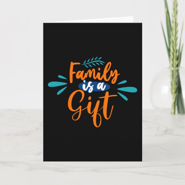 Tarjeta La familia es un regalo (Anverso)