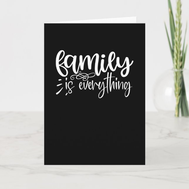 Tarjeta La familia lo es todo (Anverso)
