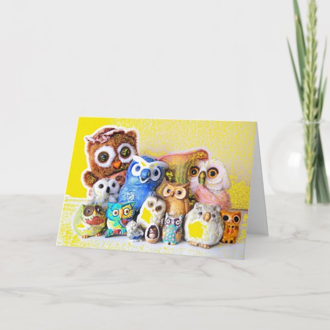 Tarjeta La familia Owl (Anverso)