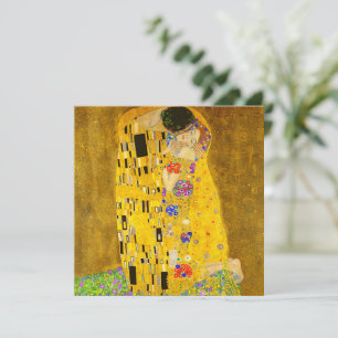 Tarjeta La famosa pintura de Gustav Klimt en The Kiss.