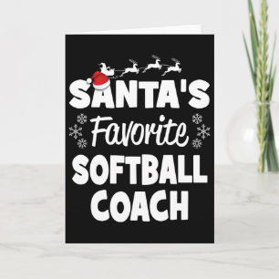 Tarjeta La Favorita de Santa Coach Suave Divertida Alfombr