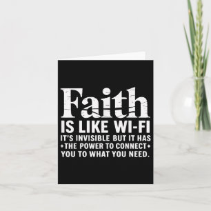 Tarjeta La Fe Es Como Dios Wifi, Jesús Religioso Cristiano