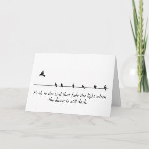 Tarjeta La fe es el pájaro que siente la luz...