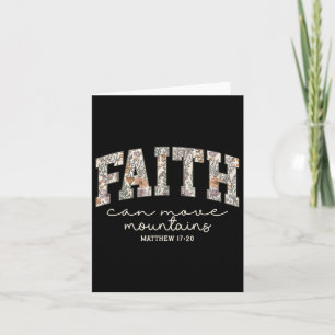 Tarjeta La fe floral retro puede mover montañas Religiosa