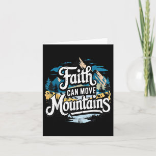 Tarjeta La fe puede mover montañas Jesús Cristiano Religio