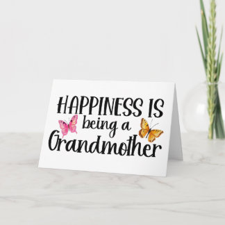 Tarjeta La Felicidad de Ser una Abuela Mariposa Abuela