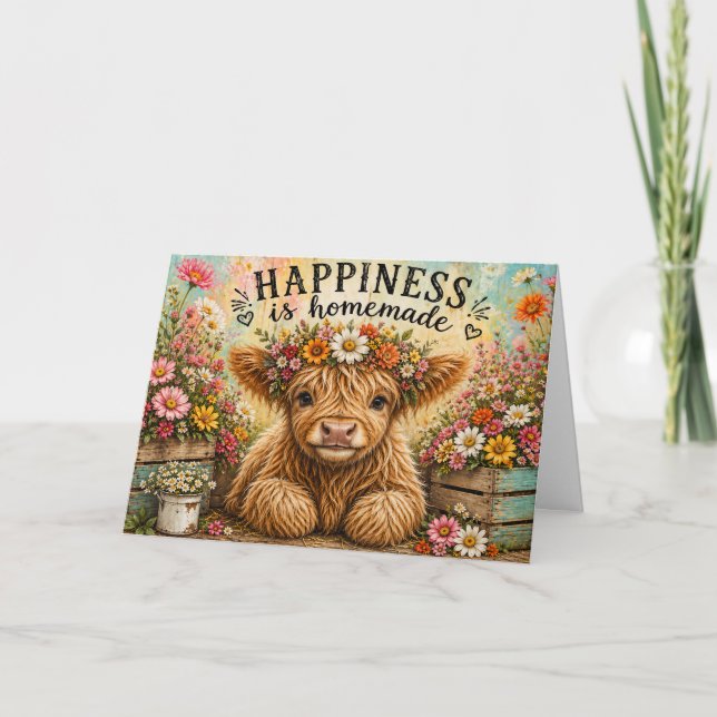 Tarjeta La felicidad es casera (Anverso)