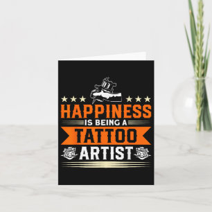Tarjeta La felicidad es ser un tatuaje artístico