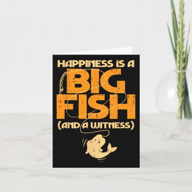 Tarjeta La Felicidad Es Un Gran Testigo De Peces Hombres D (Anverso)