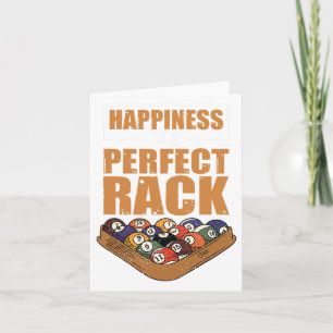 Tarjeta La Felicidad Es Un Juego De Billar Para El Rótulo