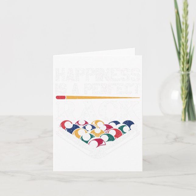 Tarjeta La Felicidad Es Un Jugador De Piscina En rack Idea (Anverso)