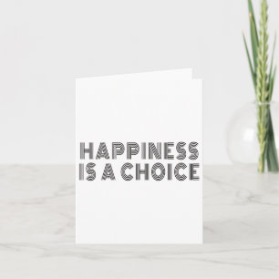 Tarjeta La felicidad es una elección Frase motivacional In