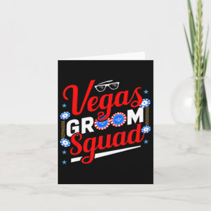 Tarjeta La Fiesta De Bachelor De Vegas Groom Squad Se Casó