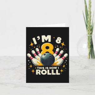 Tarjeta La fiesta de cumpleaños de los niños de los bolos