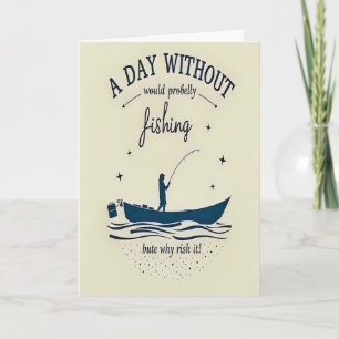 Tarjeta La fiesta de cumpleaños de un pescador
