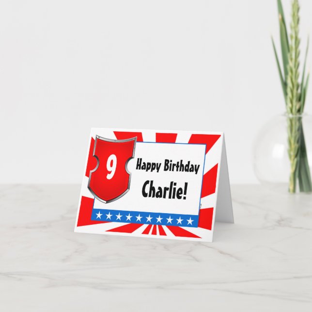 Tarjeta La fiesta de cumpleaños del guerrero de Ninja (Anverso)