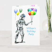 La fiesta de cumpleaños del robot y los globos