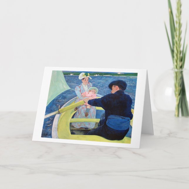 Tarjeta La Fiesta del barco, Mary Cassatt (Anverso)