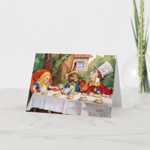 TARJETA LA FIESTA DEL TÉ DEL SOMBRERERO ENOJADO