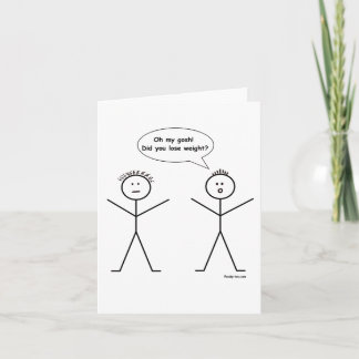 Tarjeta La figura del palillo pierde el peso Notecard
