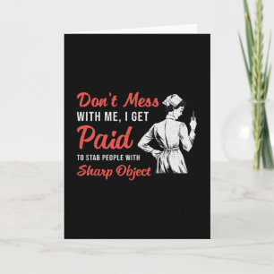 Tarjeta La flebotomía no se mete conmigo