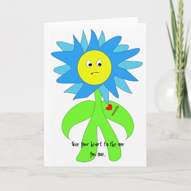 Tarjeta La flor ama malas hierbas (Anverso)