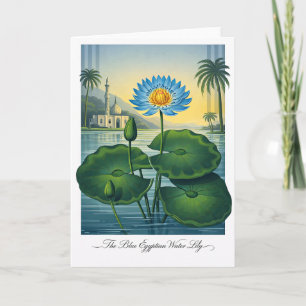 Tarjeta La Flor de Loto Azul Egipcia — Reinterpretación Bo