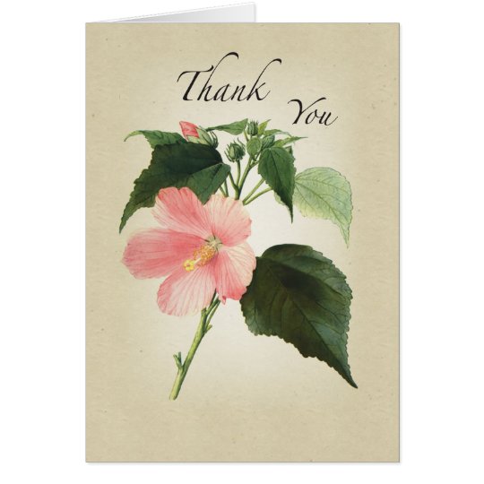 Tarjeta La flor del hibisco religiosa le agradece
