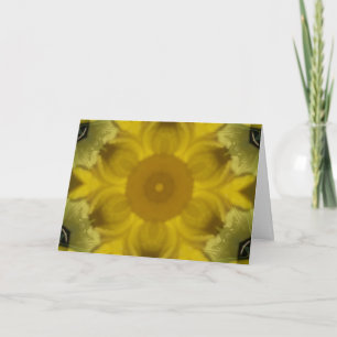 Tarjeta La flor del sol estalla dorada