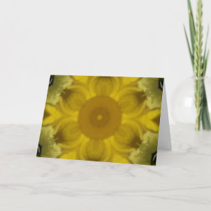 Tarjeta La flor del sol estalla dorada