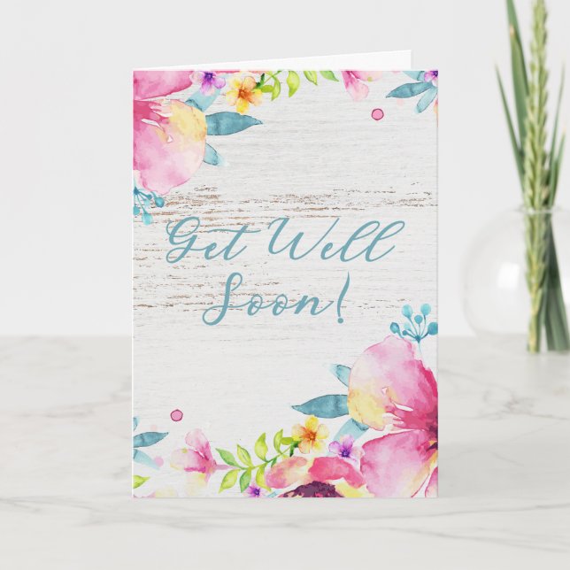 Tarjeta La flor se pone bien (Anverso)