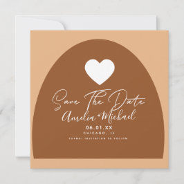 Tarjeta La forma orgánica moderna del Arco Boho Corazón pa