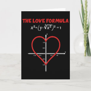 Tarjeta La Fórmula del Amor Camiseta de Matemáticas para e