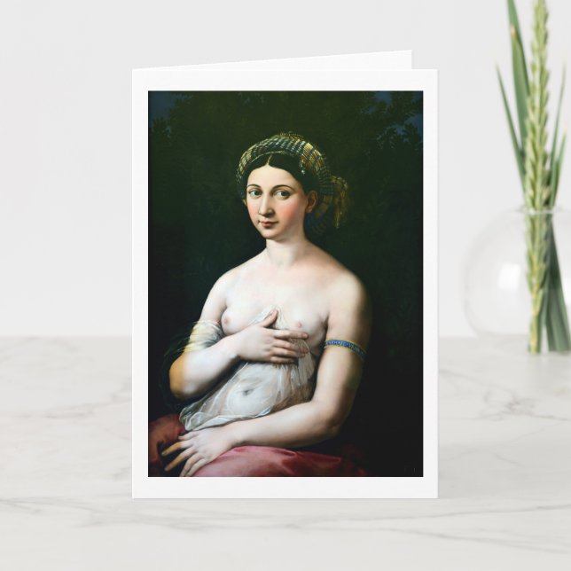 Tarjeta La Fornarina, Raphael, 1518-1519 (Anverso)