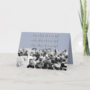 TARJETA ¡LA FOTO DE LA MULTITUD DE 1910 HIP HIP HOORAY!