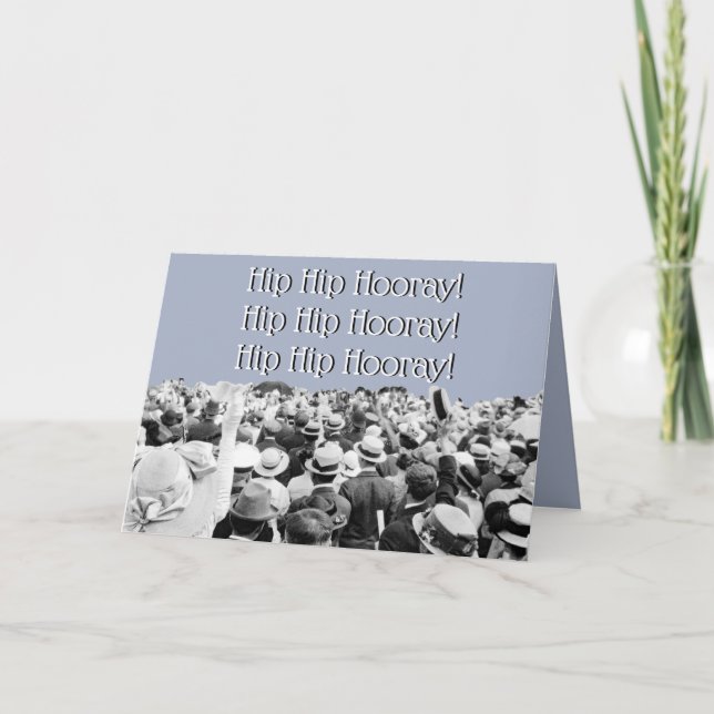 TARJETA ¡LA FOTO DE LA MULTITUD DE 1910 HIP HIP HOORAY! (Anverso)