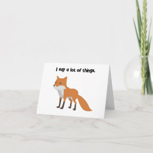 Tarjeta La Fox Dice... Divertido diseño de Personalizado d