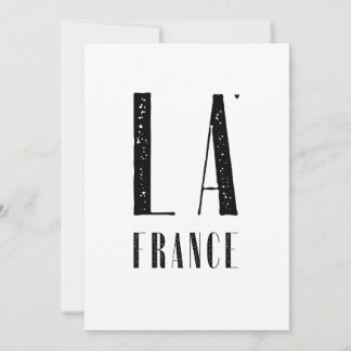 Tarjeta La France - minimalistic typography card