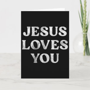 Tarjeta La Frase Jesús Te Ama En Un Tri-blend Premium