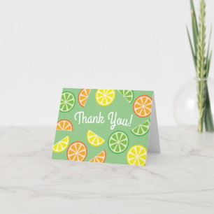 Tarjeta La fruta de la rebanada de la fruta cítrica le