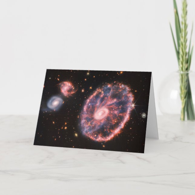 Tarjeta La Galaxia Del Cartón Y Sus Galaxias Compañeras. (Anverso)