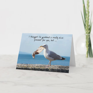 Tarjeta La gaviota y el cumpleaños no presente