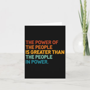 Tarjeta La Gente Del Poder Es Mayor Que La Gente En