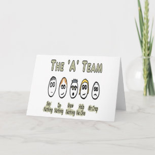 Tarjeta La gestión de proyectos de equipo 'A'