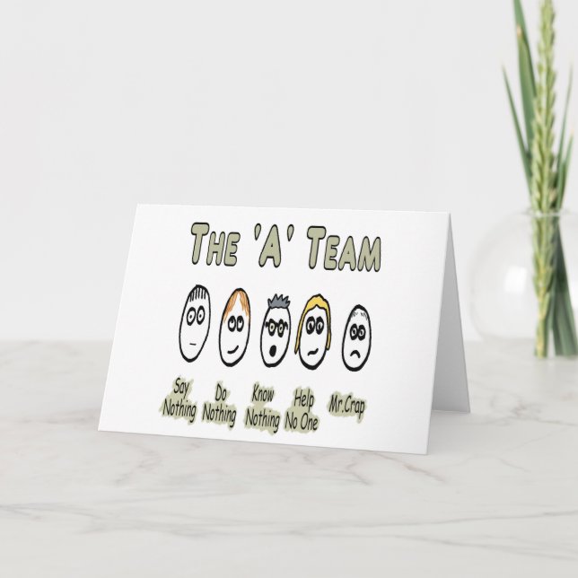 Tarjeta La gestión de proyectos de equipo 'A' (Anverso)