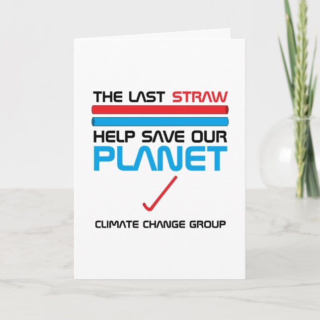 Tarjeta La gota que colma el vaso, el cambio climático (Anverso)